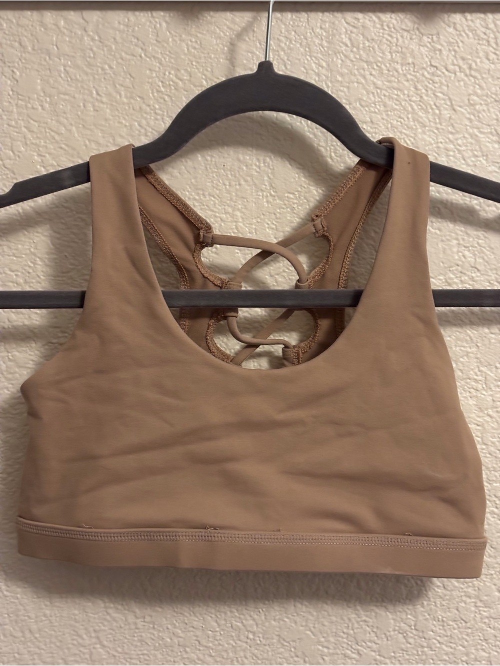 BuffBunny Nude/Tan Strappy Back Sports Bralette